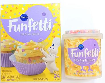 PILLSBURY Funfetti Cake Mix & Yellow Vanilla Frosting 432gr/442gr